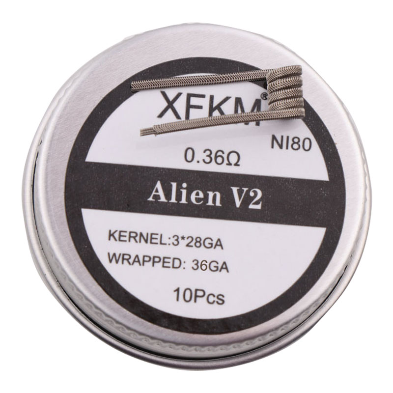 Clapton Wire Pre Built - NEW XFKM NI80/A1/SS316L 10pcs/lot Prebuilt Coil