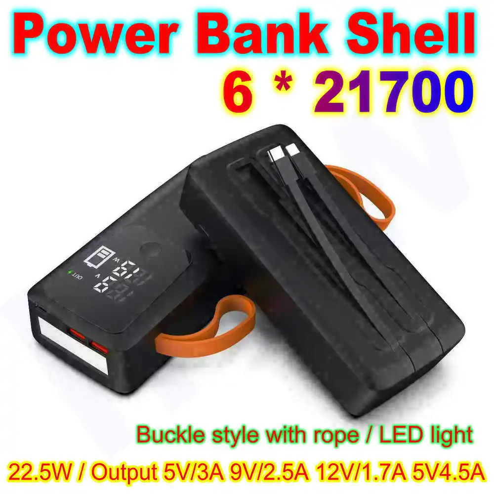 21700  Battery Case Power Bank - Battery Case Storage recension och pris