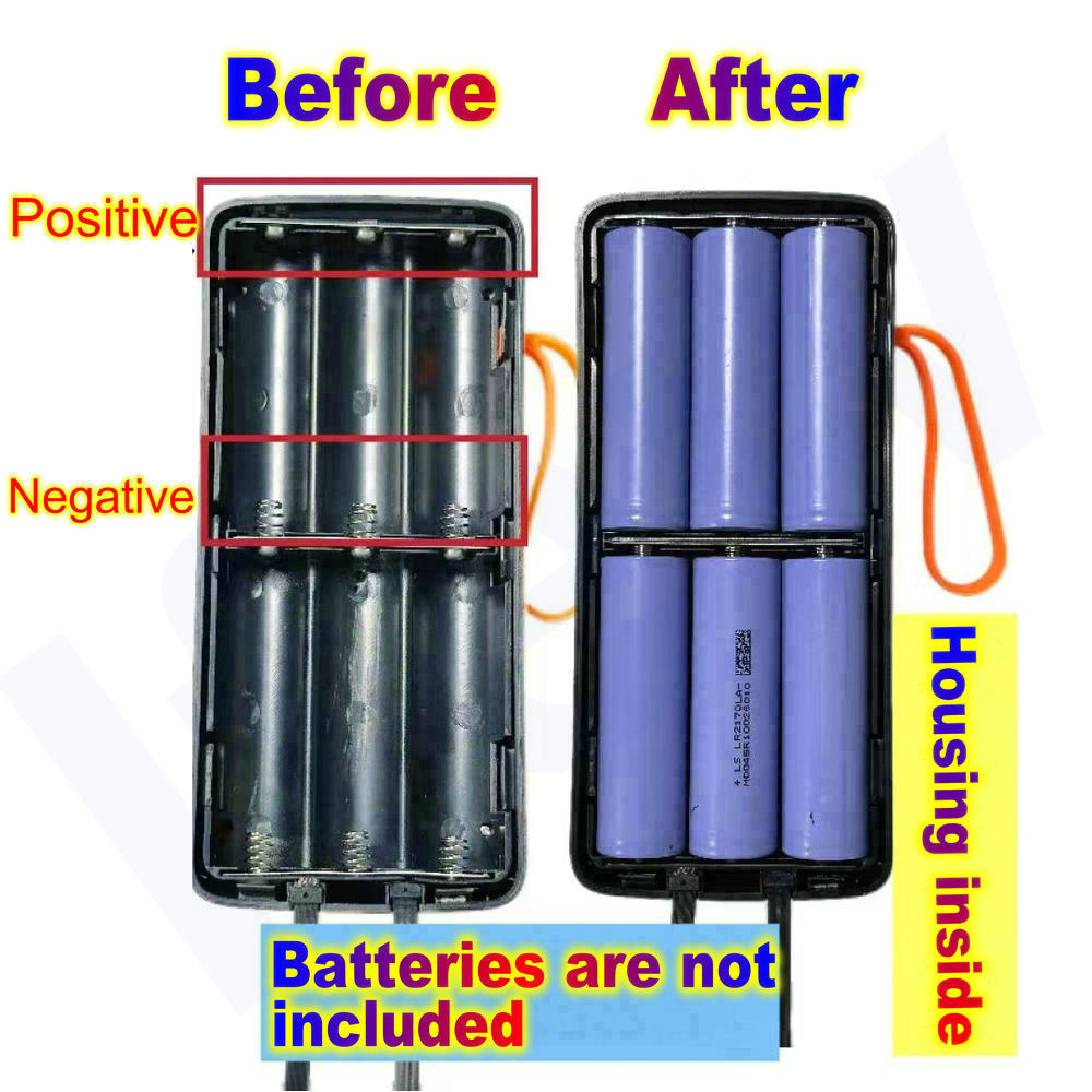 21700  Battery Case Power Bank - Battery Case Storage recension och pris