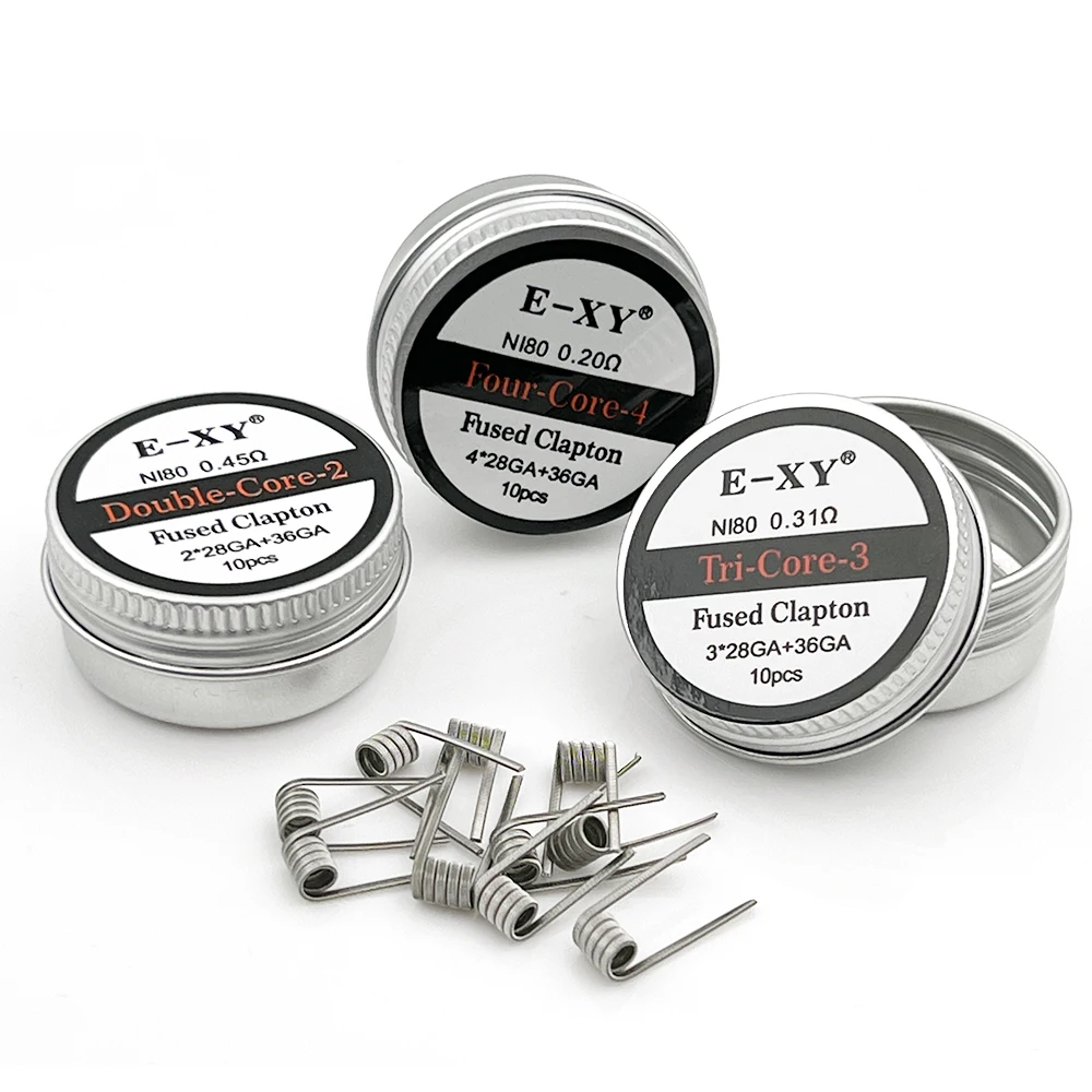 10pcs/box Ni80 Prebuilt Coil 2 - Clapton Wire Pre Built recension och pris