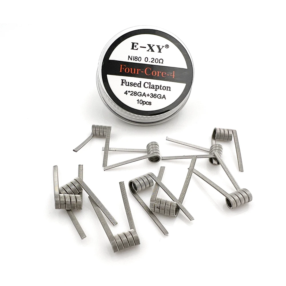 10pcs/box Ni80 Prebuilt Coil 2 - Clapton Wire Pre Built recension och pris