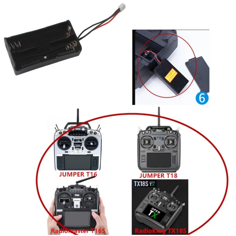 RadioMaster TX16S 2S 18650 Bat - Battery Case Storage recension och pris