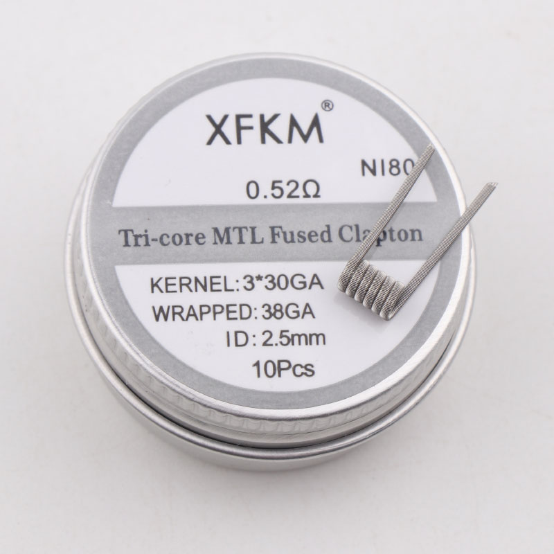 NEW XFKM 10PCS/box NI80/A1/SS3 - Clapton Wire Pre Built recension och pris